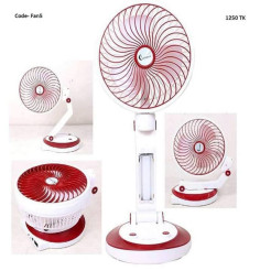 Rechargeable Folding Table-Fan With Light